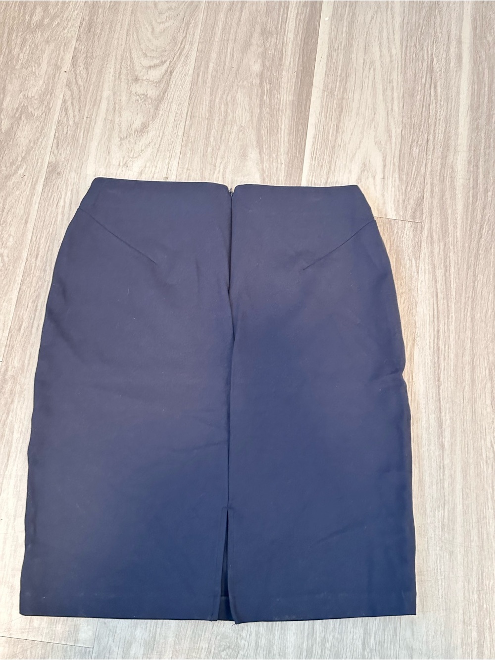 Quince Women Ultra-Stretch Ponte Pencil Skirt Navy Basic M - Picture 3 of 7